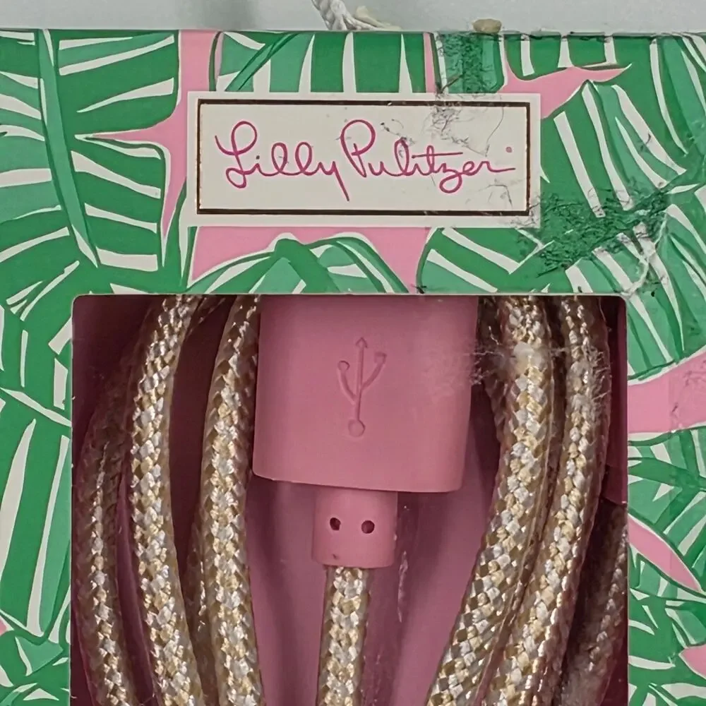 LILLY PULITZER 5FT LIGHTNING CHARGING CORD – LET’S GO BANANAS – APPLE COMPATIBLE